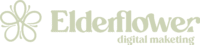 elderflower logo mark green